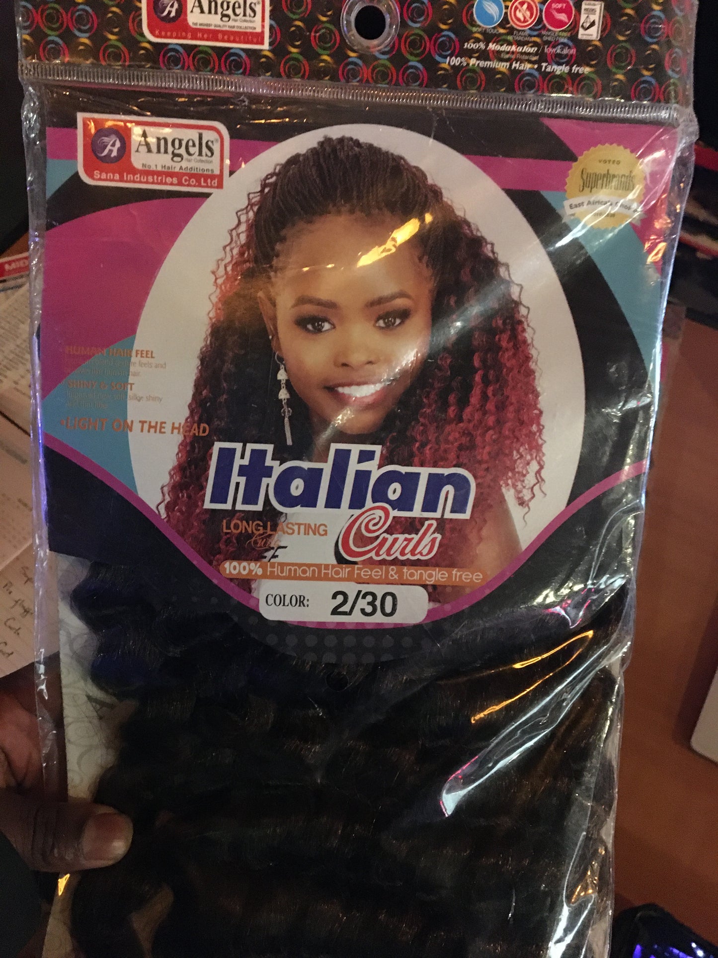 ANGELS ITALIAN CURL HUMAN HAIR #2/30 COLOUR