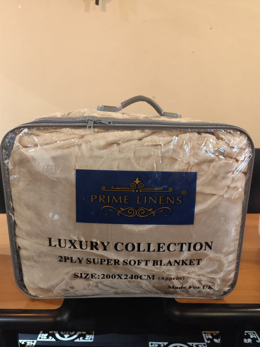 3-in-1 Luxury Super Soft Warm Double blanket. Beige