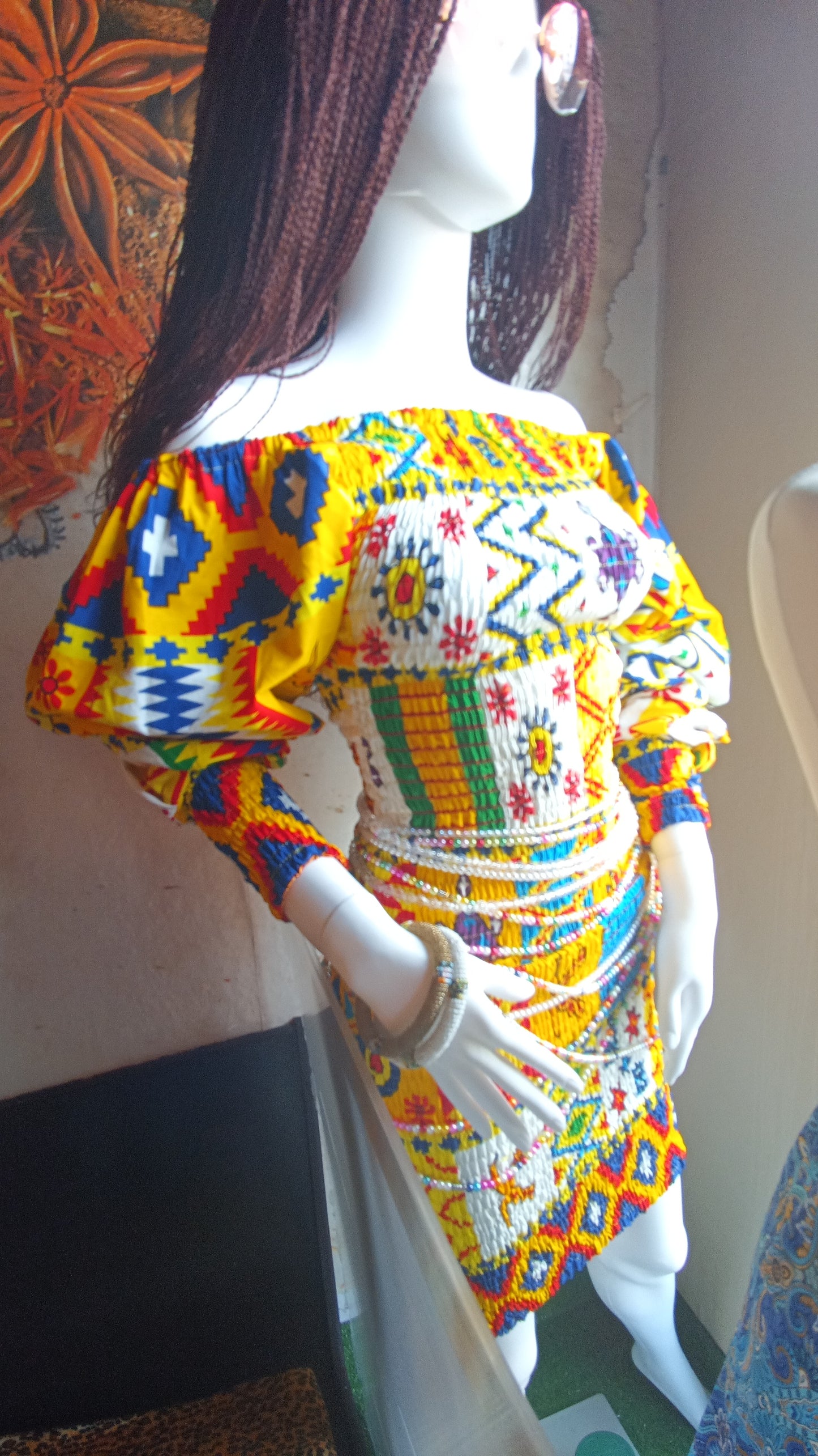 Multi-Coloured Dress 👗🥻 Nigeria 🇳🇬 influence