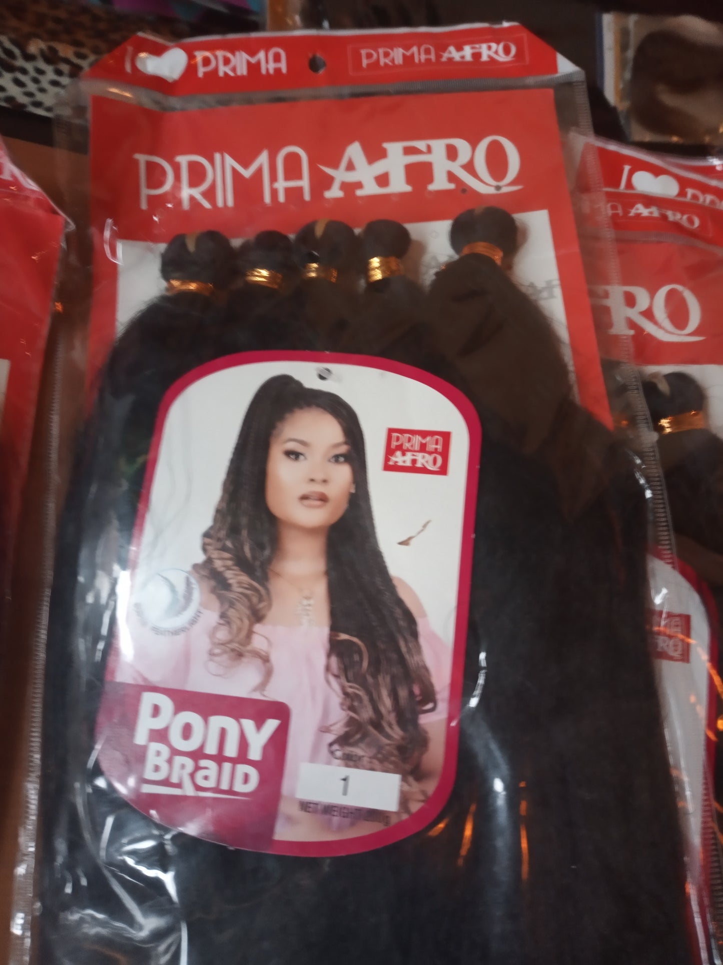 PRIMA AFRO - Pony Braid 1 BLACK