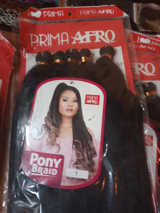 PRIMA AFRO - Pony Braid 1 BLACK