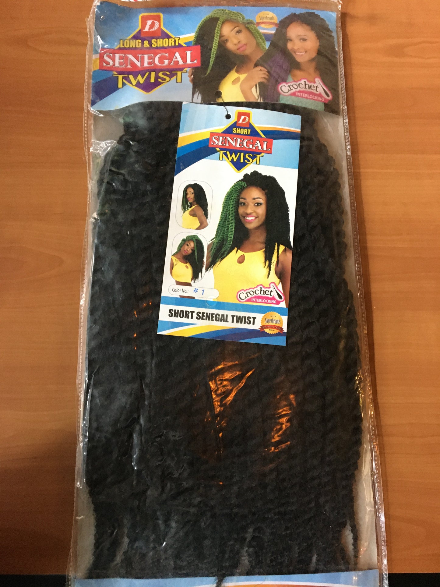 SENEGAL TWIST SHORT BRAIDS COLOUR 1 (BLACK)