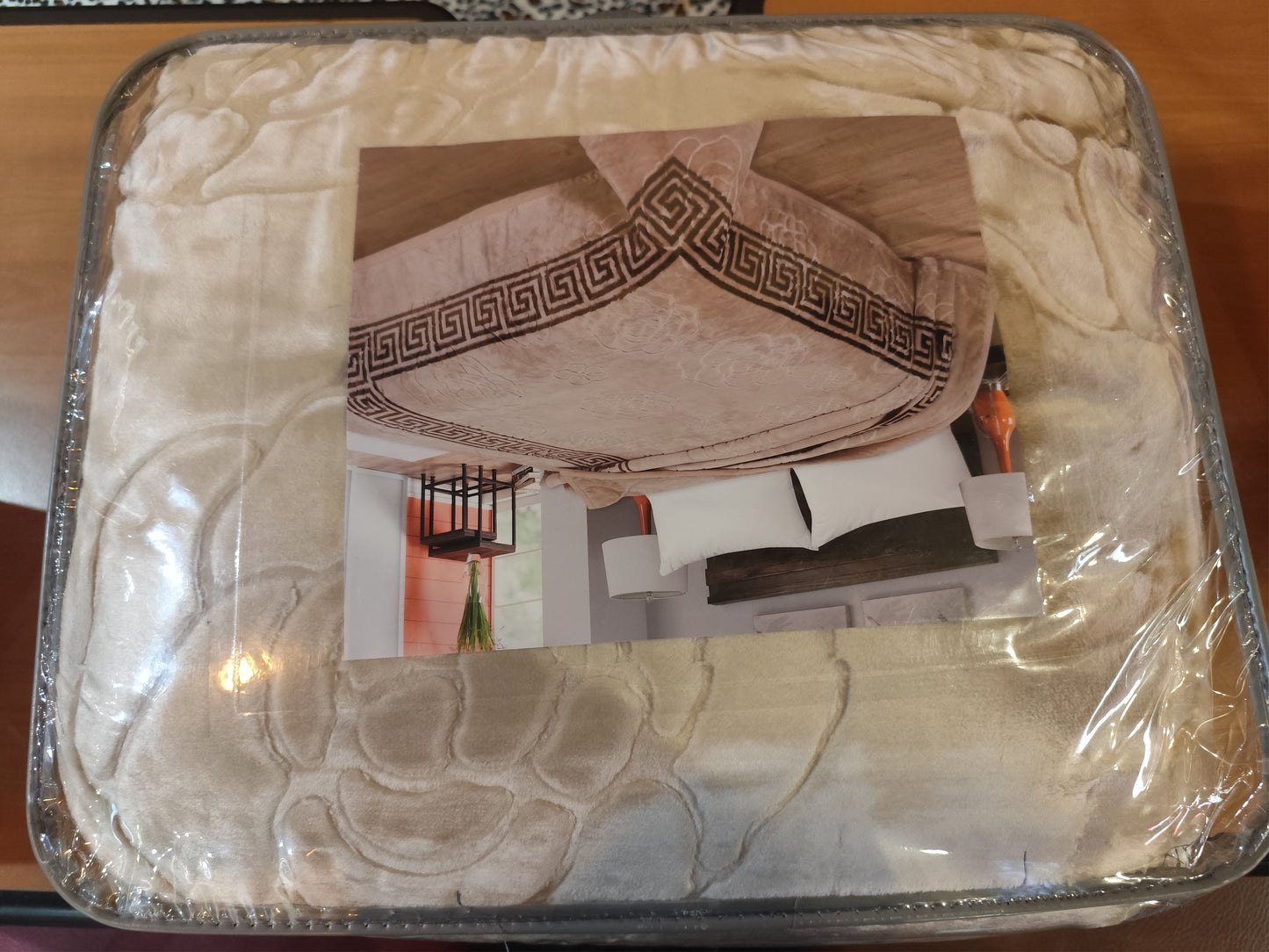 3-in-1 Luxury Super Soft Warm Double blanket. Beige