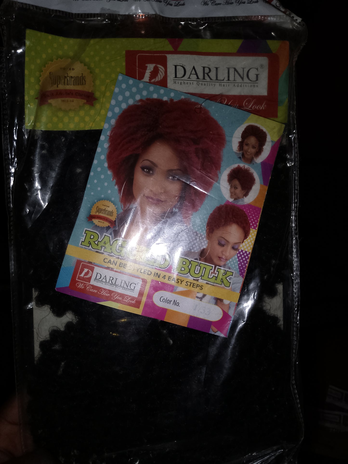 DARLING RAGGED BULK HAIR ADDITIONS, 4 PCS, 4 STYLES. T1/33