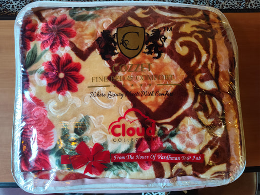 2-in-1 Blanket, Floral. Cozzet Luxury
