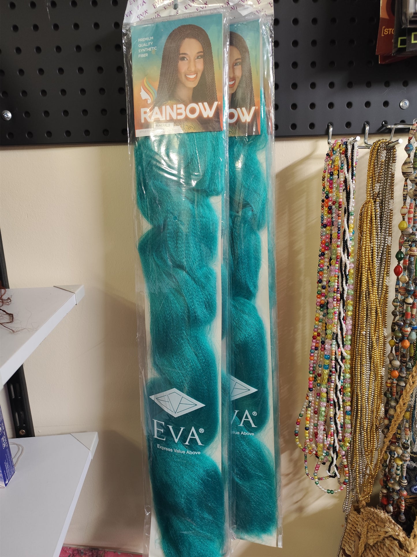 Eva Rainbow 🌈 Emerald synthetic braids