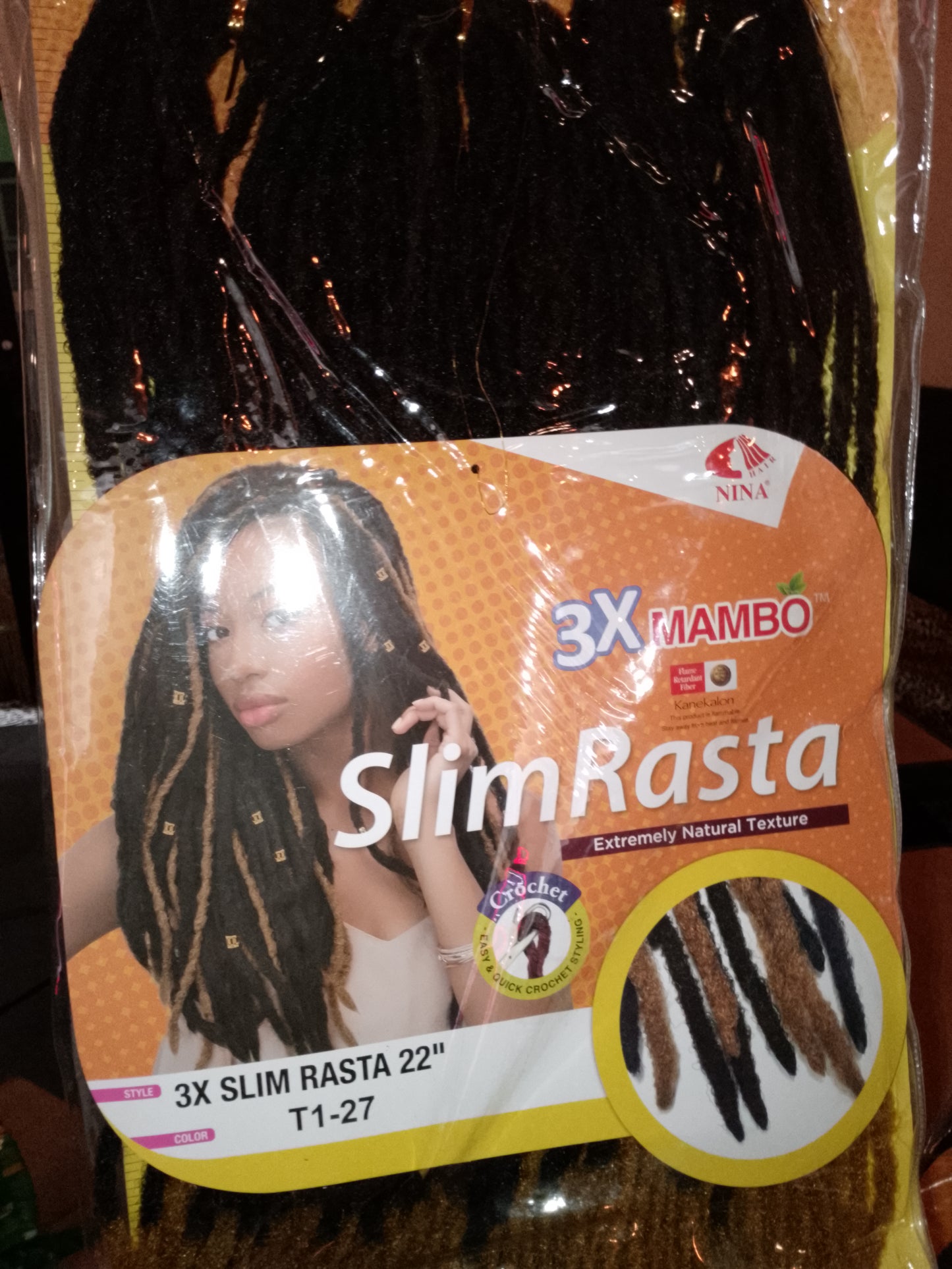MAMBO SLIM RASTA X3  22" COLOUR 1 - BLACK