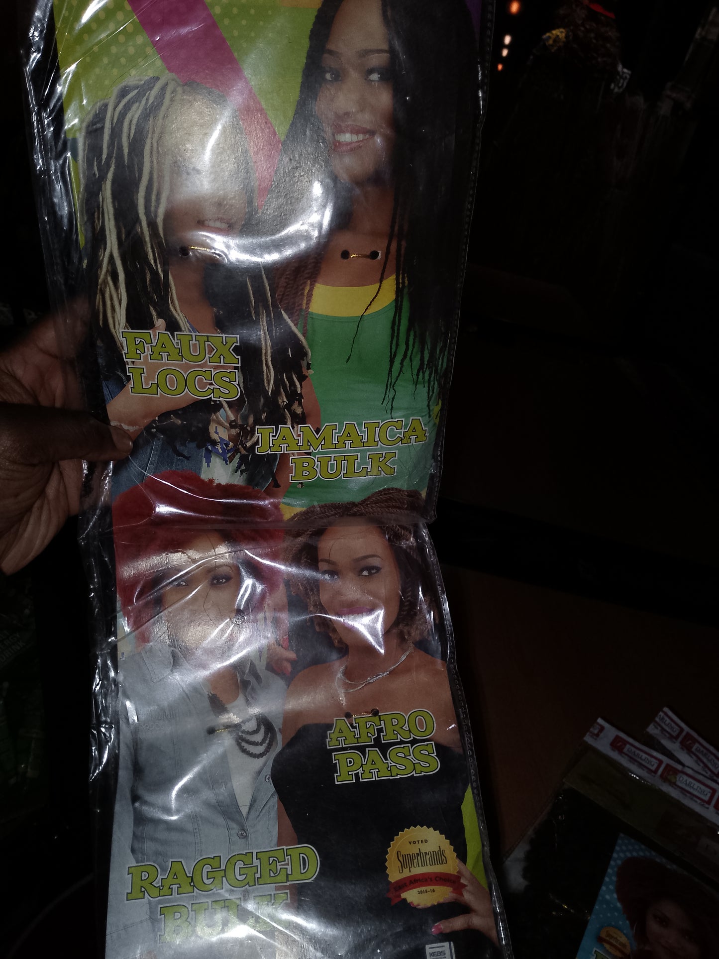 DARLING RAGGED BULK HAIR ADDITIONS, 4 PCS, 4 STYLES. T1/33