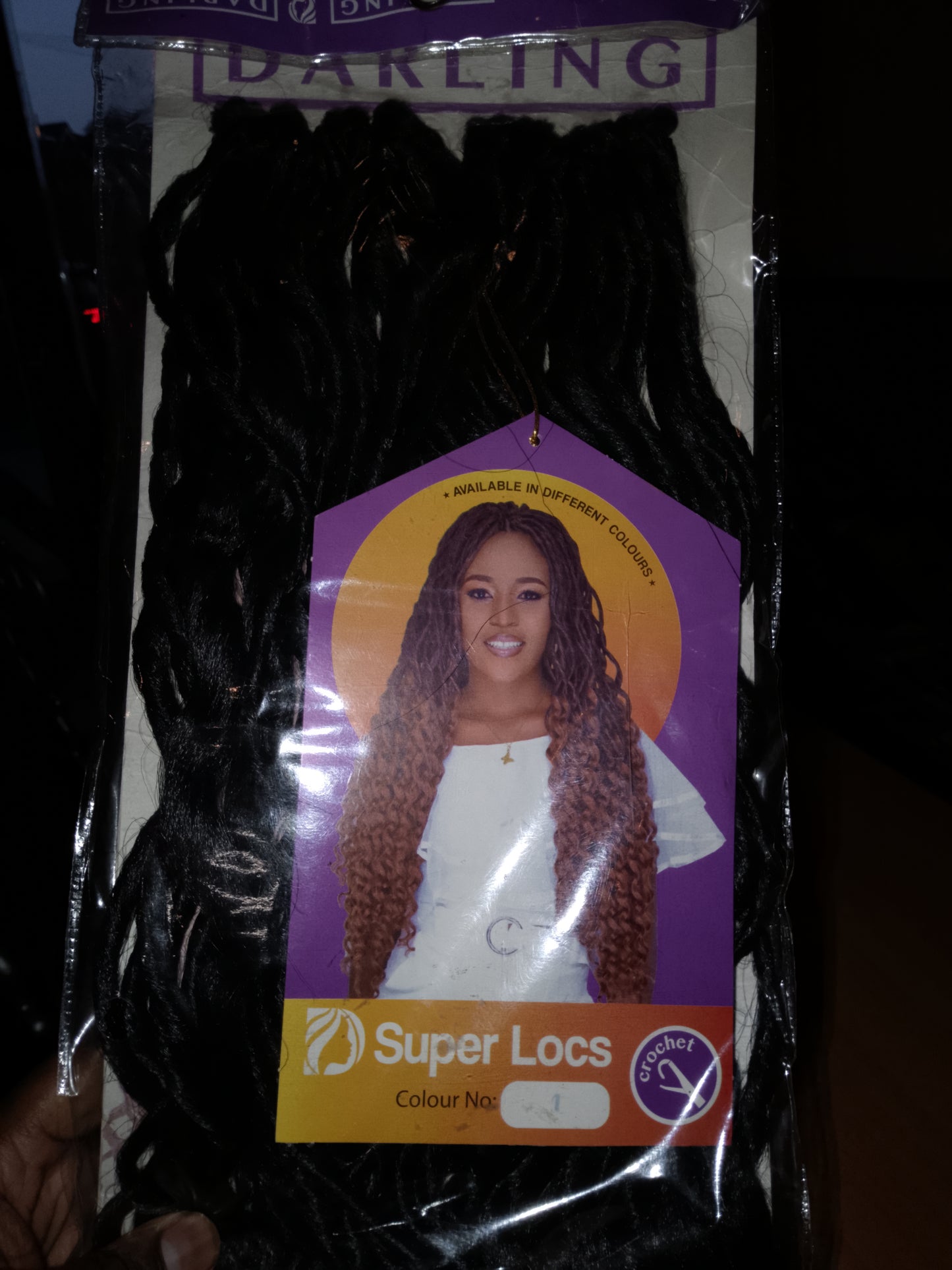 DARLING SUPER LOCS #1 COLOUR BLACK CROCHET BRAIDS