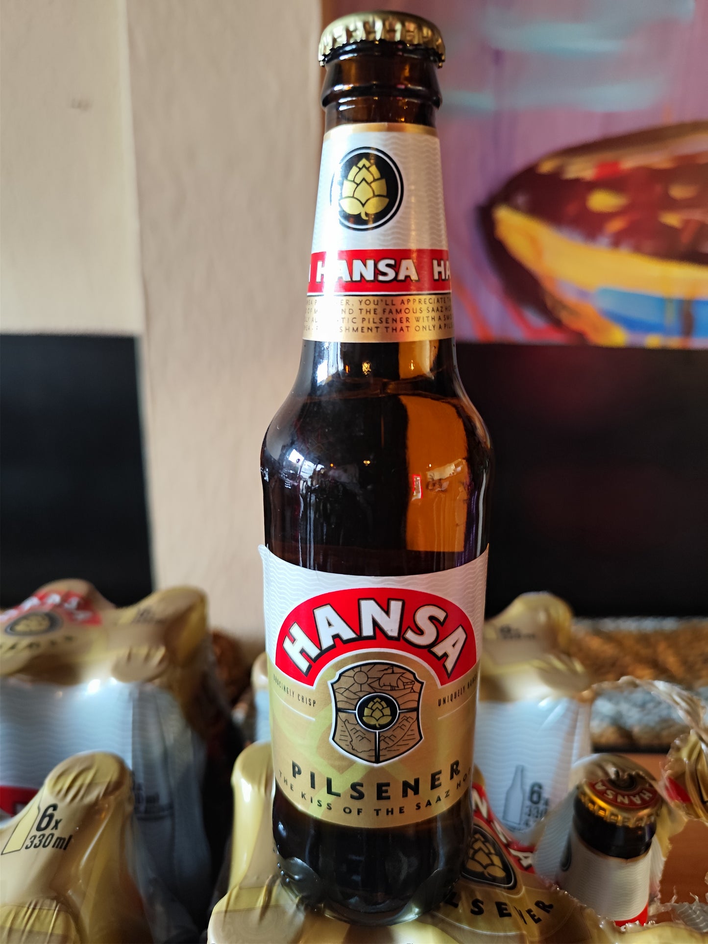 Hansa Pilsner beer 340ml.